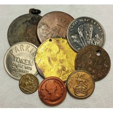 MIXED WORLD . TOKENS AND MEDALS . GERMANY, UNITED STATES, ETC